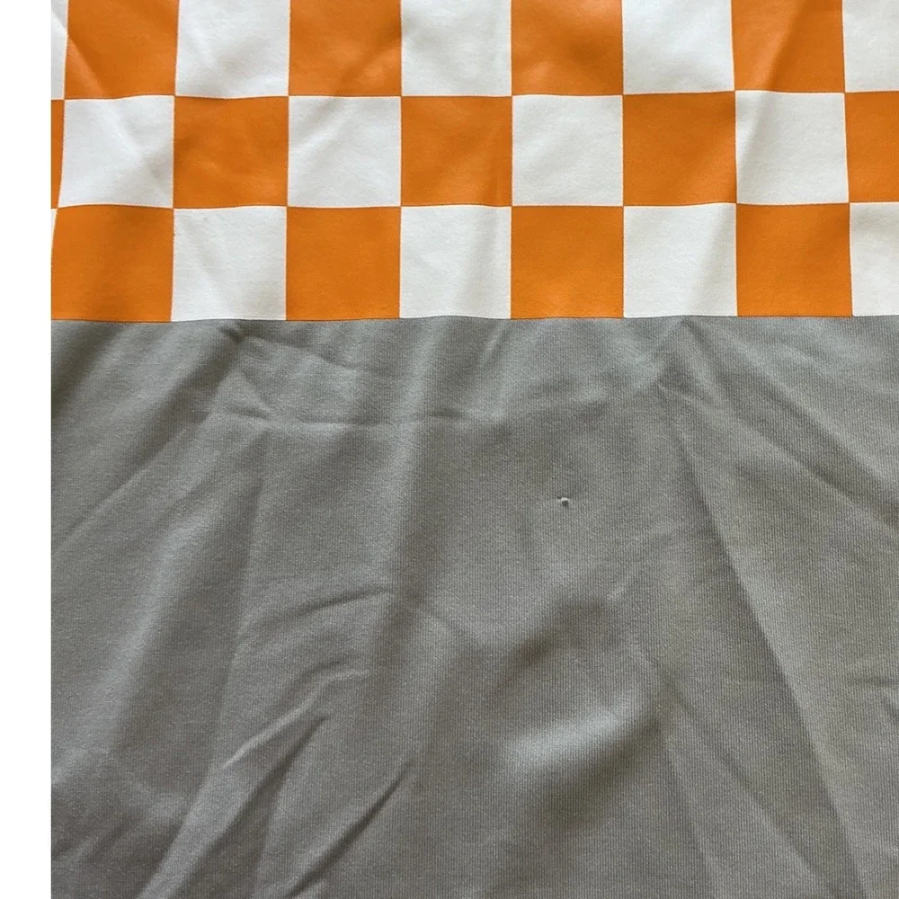 Nike Tennessee Volunteers Dri-FIT Polo Shirt Mens Large Grey Orange Checkerboard